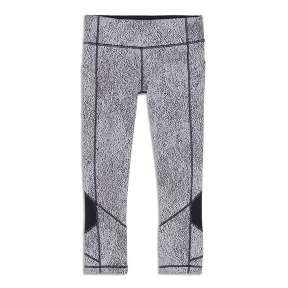 Lululemon Pace Rival Crop - Black & White size 4 - Picture 2 of 5